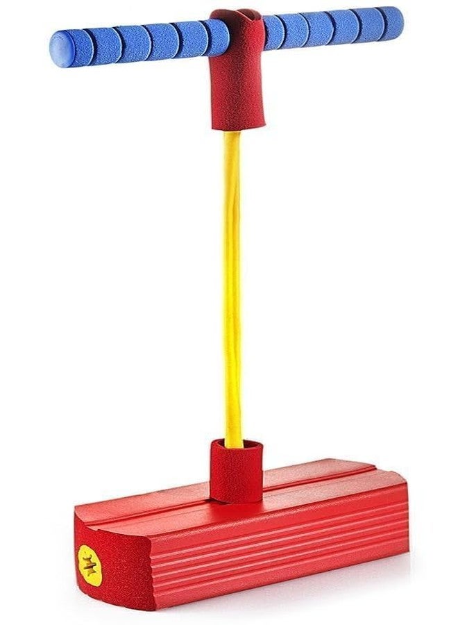 GLNRM Foam Stick Jumper for Kids - Bungee Jumper Outdoor Toy, Foam Bouncing Toy for Age 3 and Up, Squeaky Sounds Pogo Sticks, Great Gift for Boys and Girls, Multicolor (Pack of 1) - Image 1